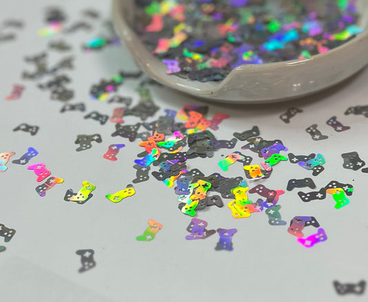 Game Controller Shaped Glitter