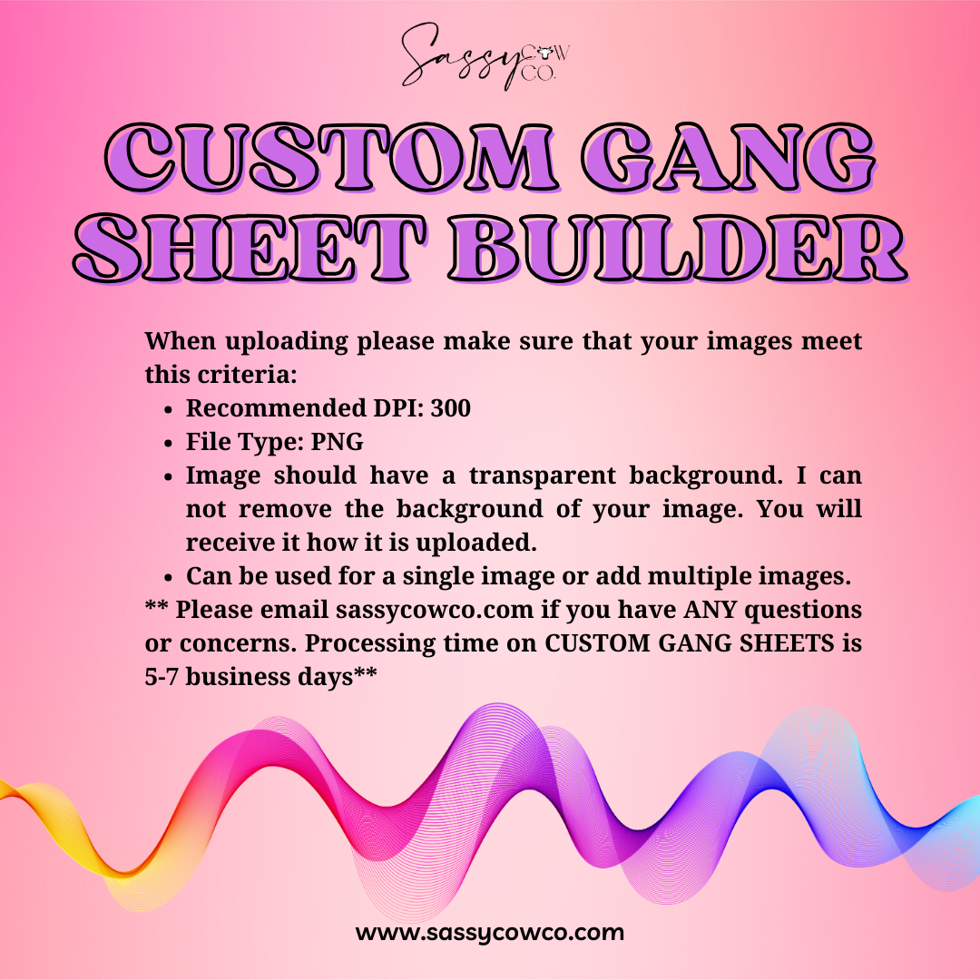CUSTOM REGULAR GANG SHEET BUILDER