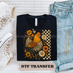 RETRO CHECKERED CHICKEN DTF Transfer