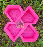 4 Cavity Diamond Vent Tray silicone mold