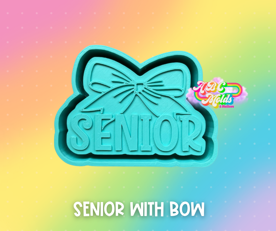 Senior with bow Silicone Mold