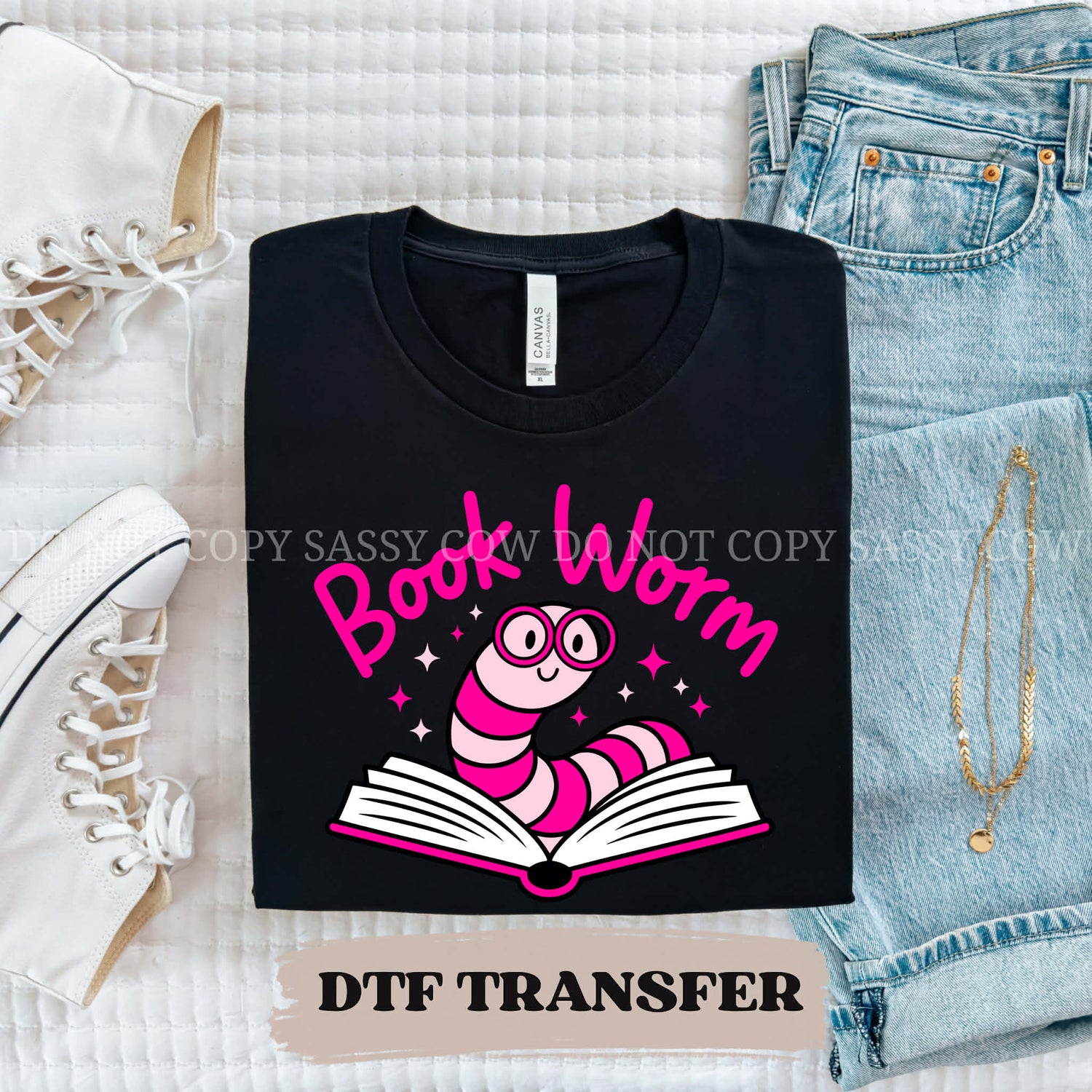 BOOK WORM - DTF TRANSFER 0232