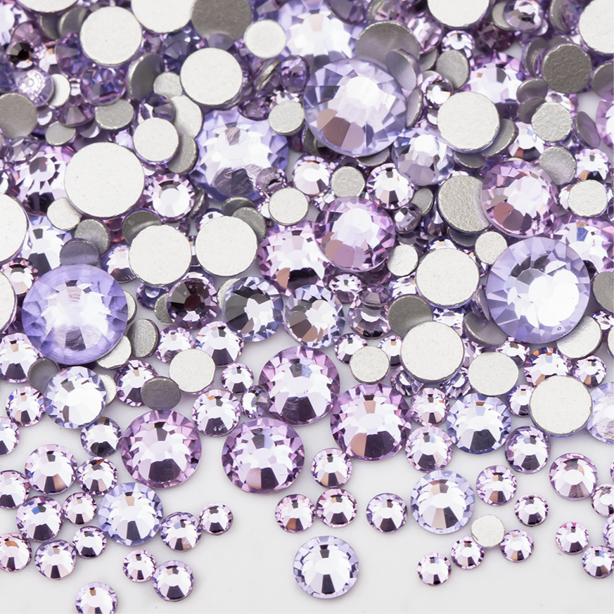 Violet Glass Flatback Rhinestones