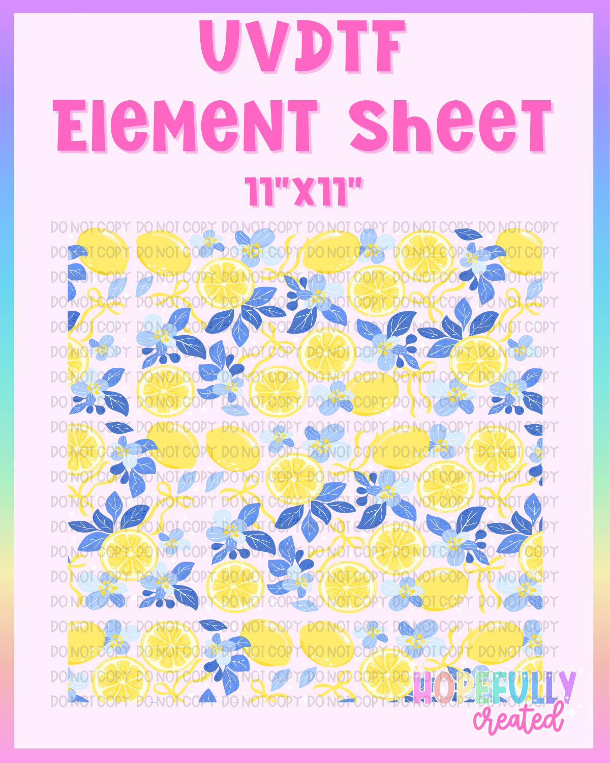 Lemons UVDTF Element Sheet