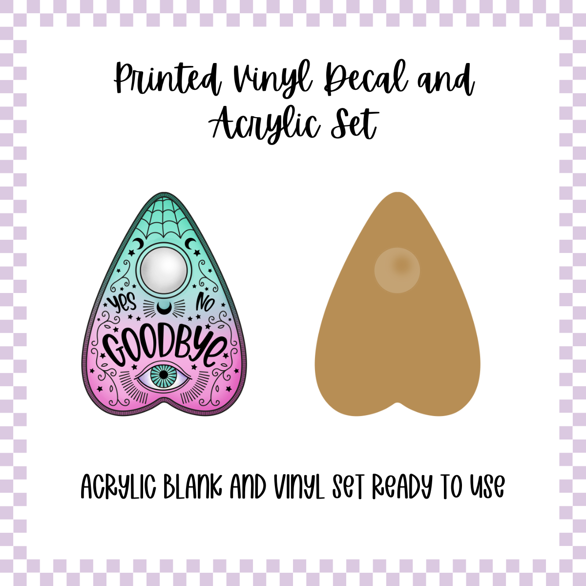 Printed Vinyl and Acrylic Set - Pastel Planchette