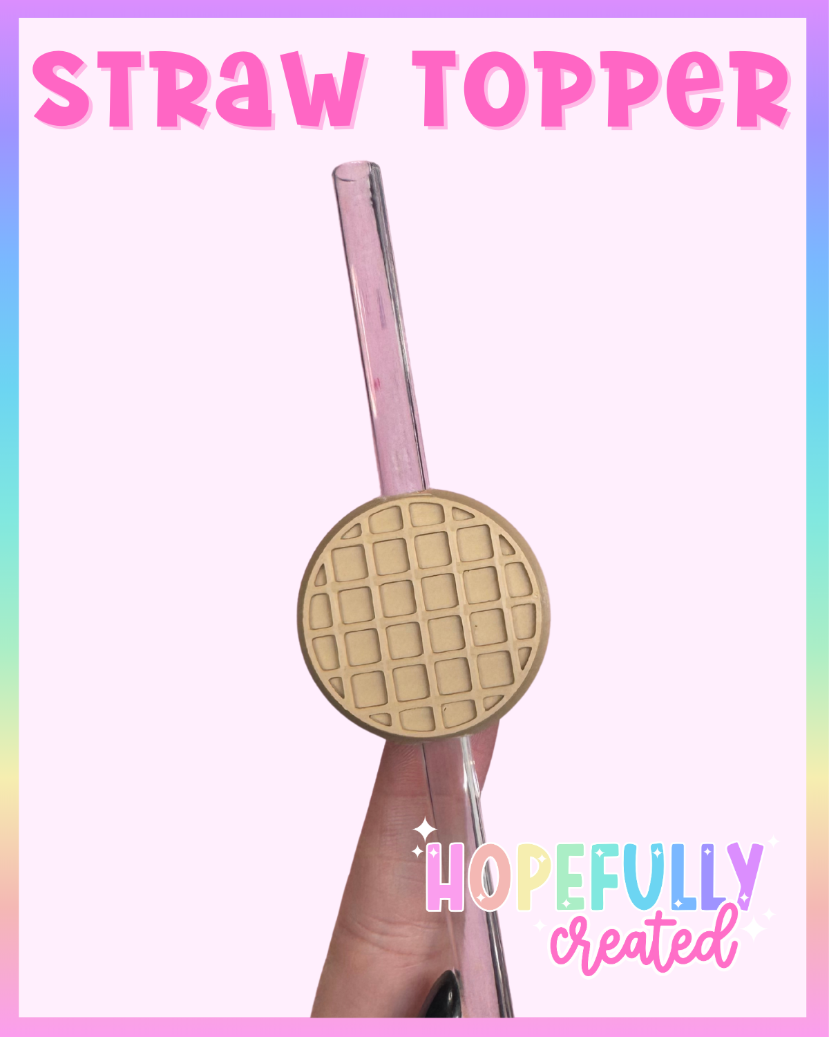 Waffle Straw Topper