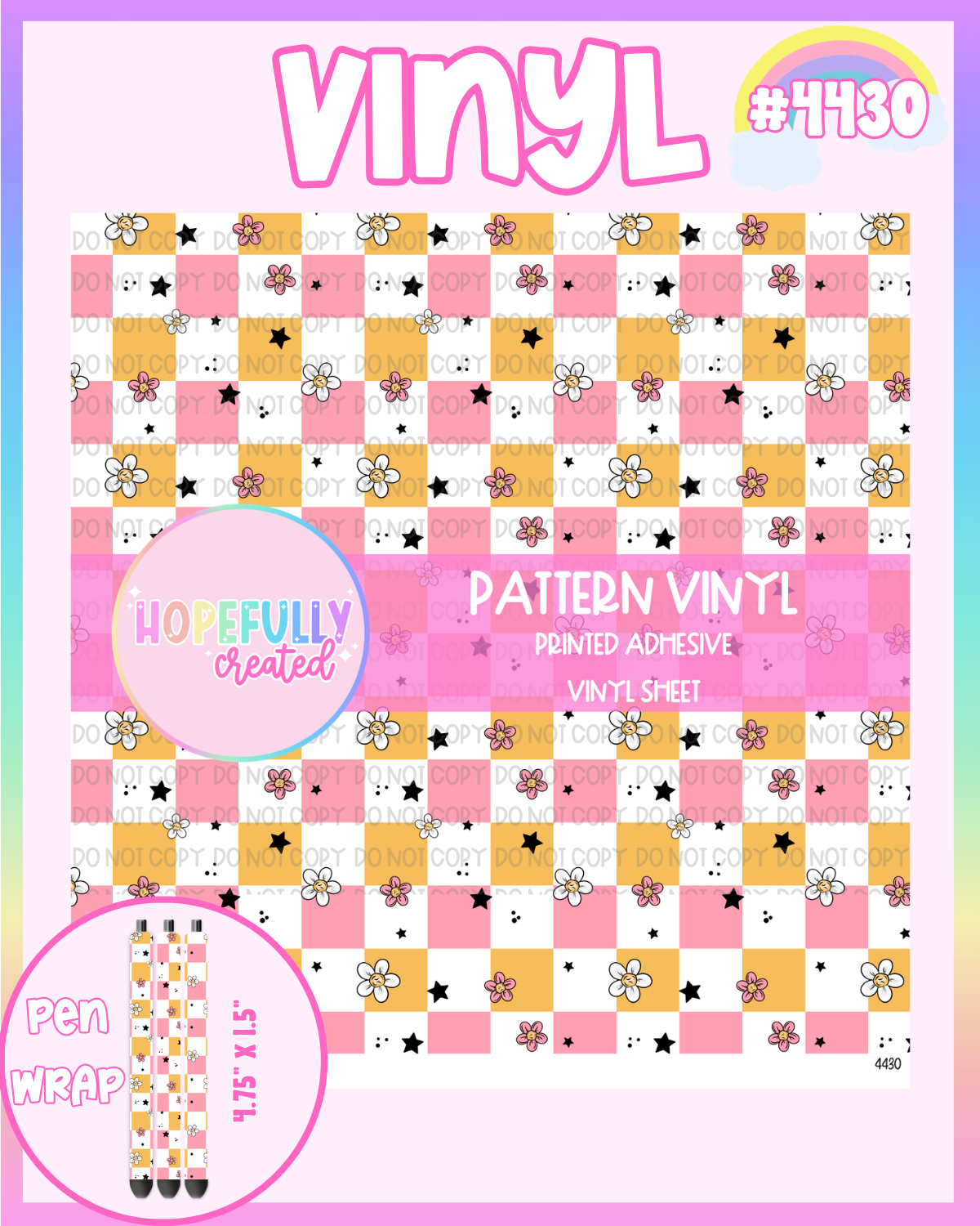 Checker Flowers Vinyl Collection - 4430