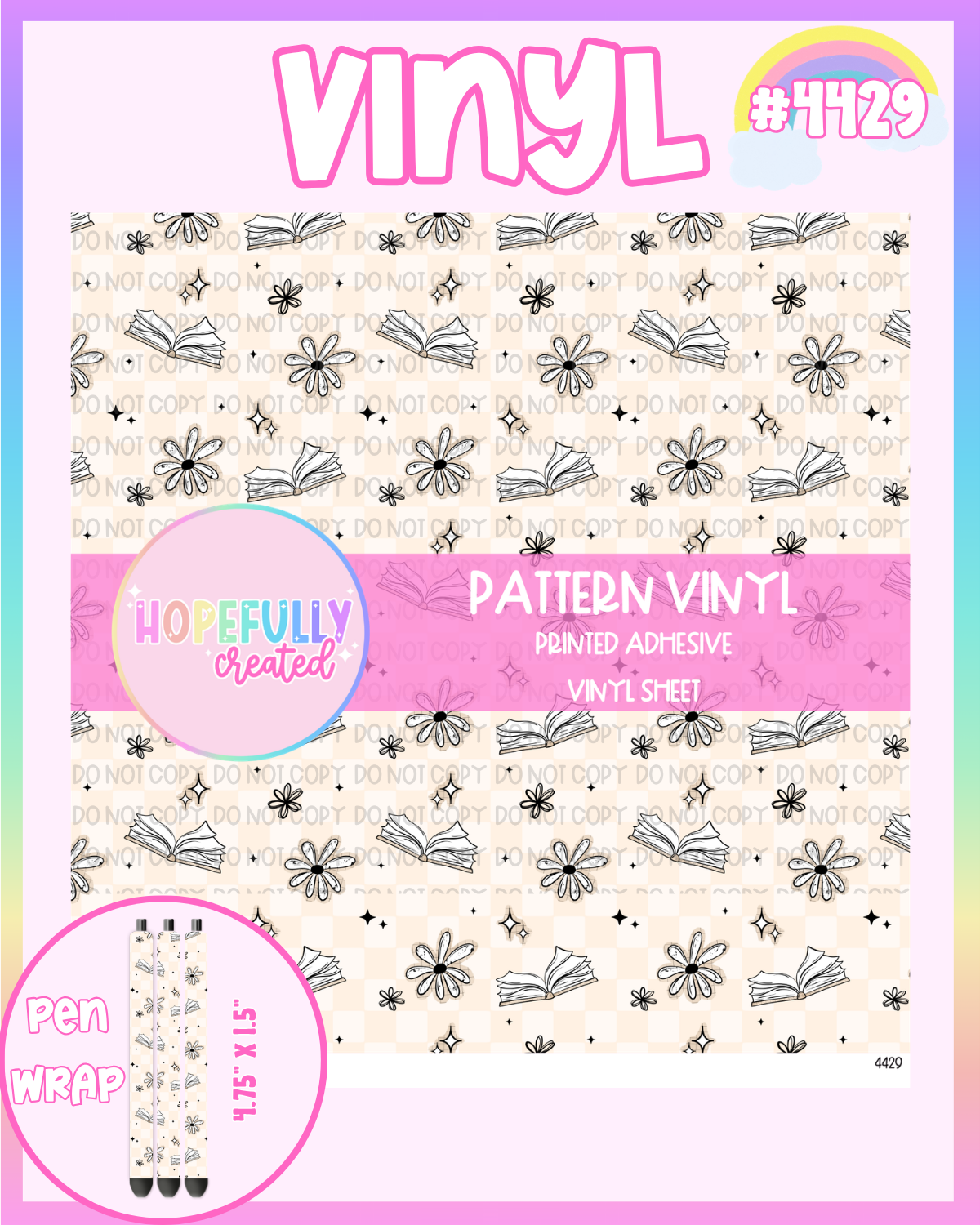Floral Books Vinyl Collection - 4429