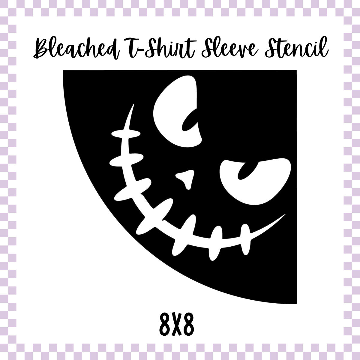 Bleached Tshirt Stencil - Jack-O-Lantern Face 1