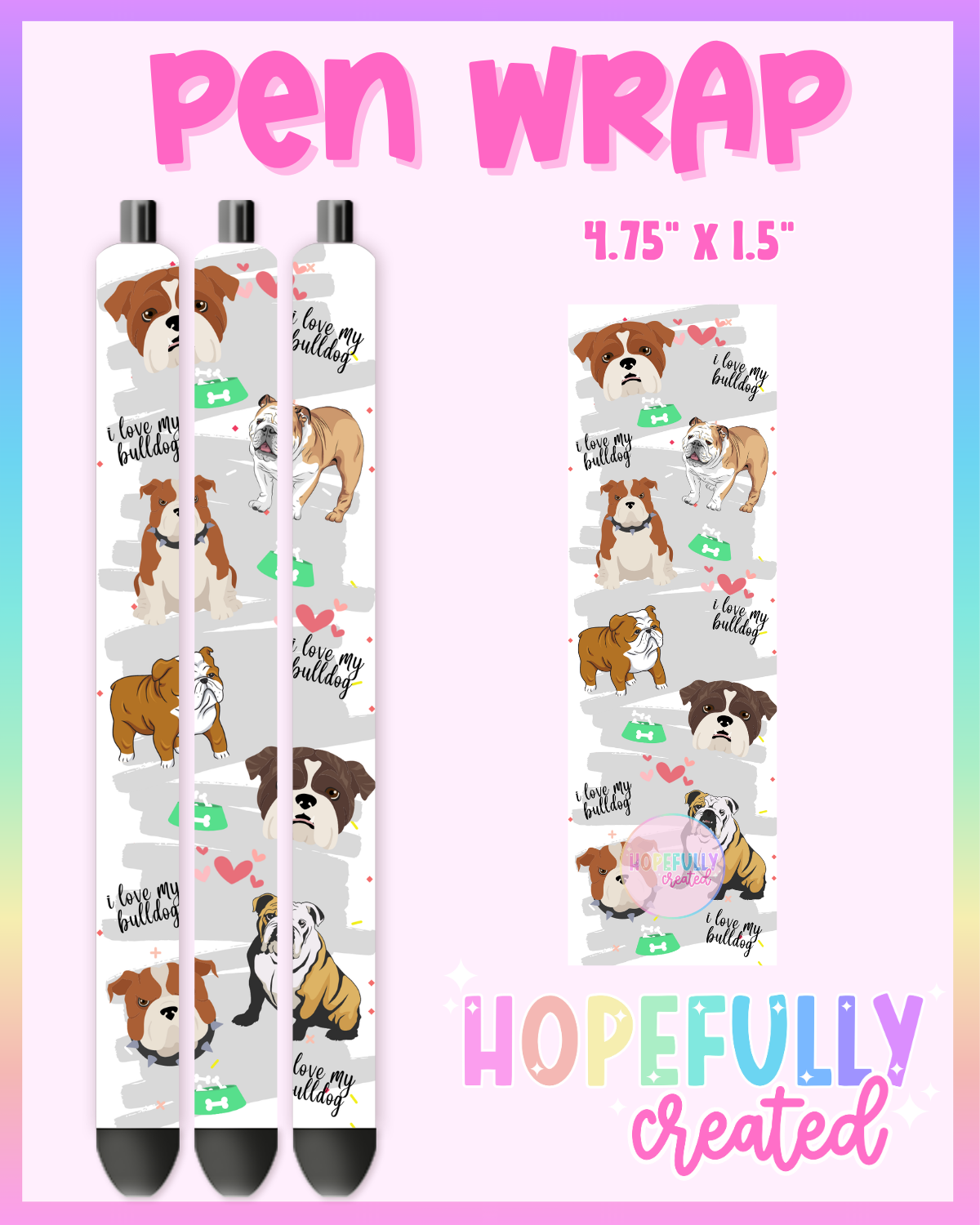 Bulldog Pen Wrap- 4559