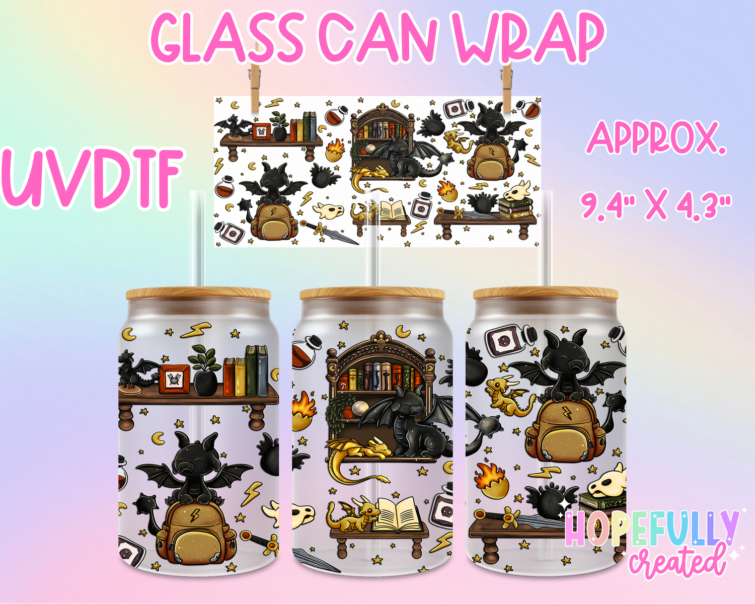 FW UVDTF Glass Can Wrap