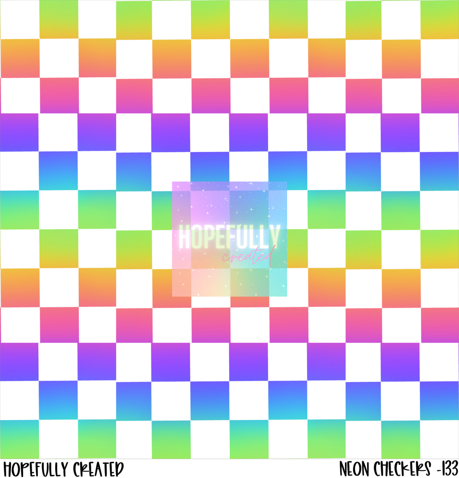 Neon Checkers Vinyl Collection -133