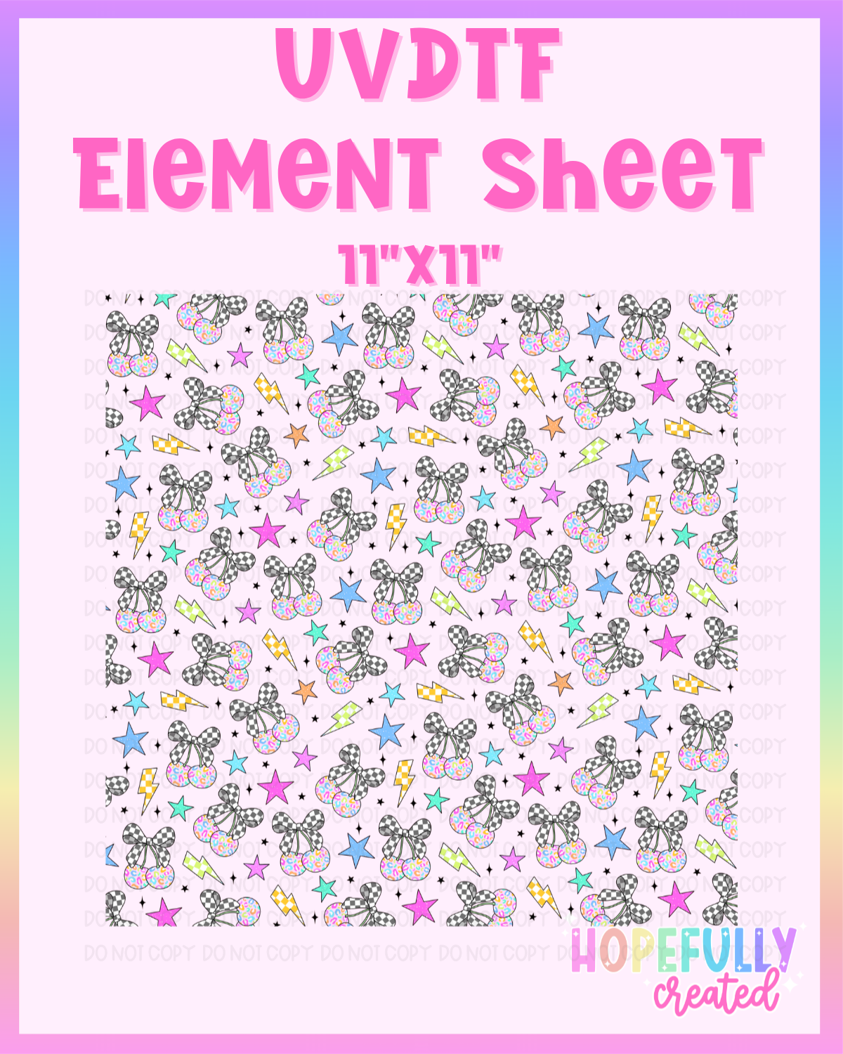 Cherry Checker UVDTF Element Sheet