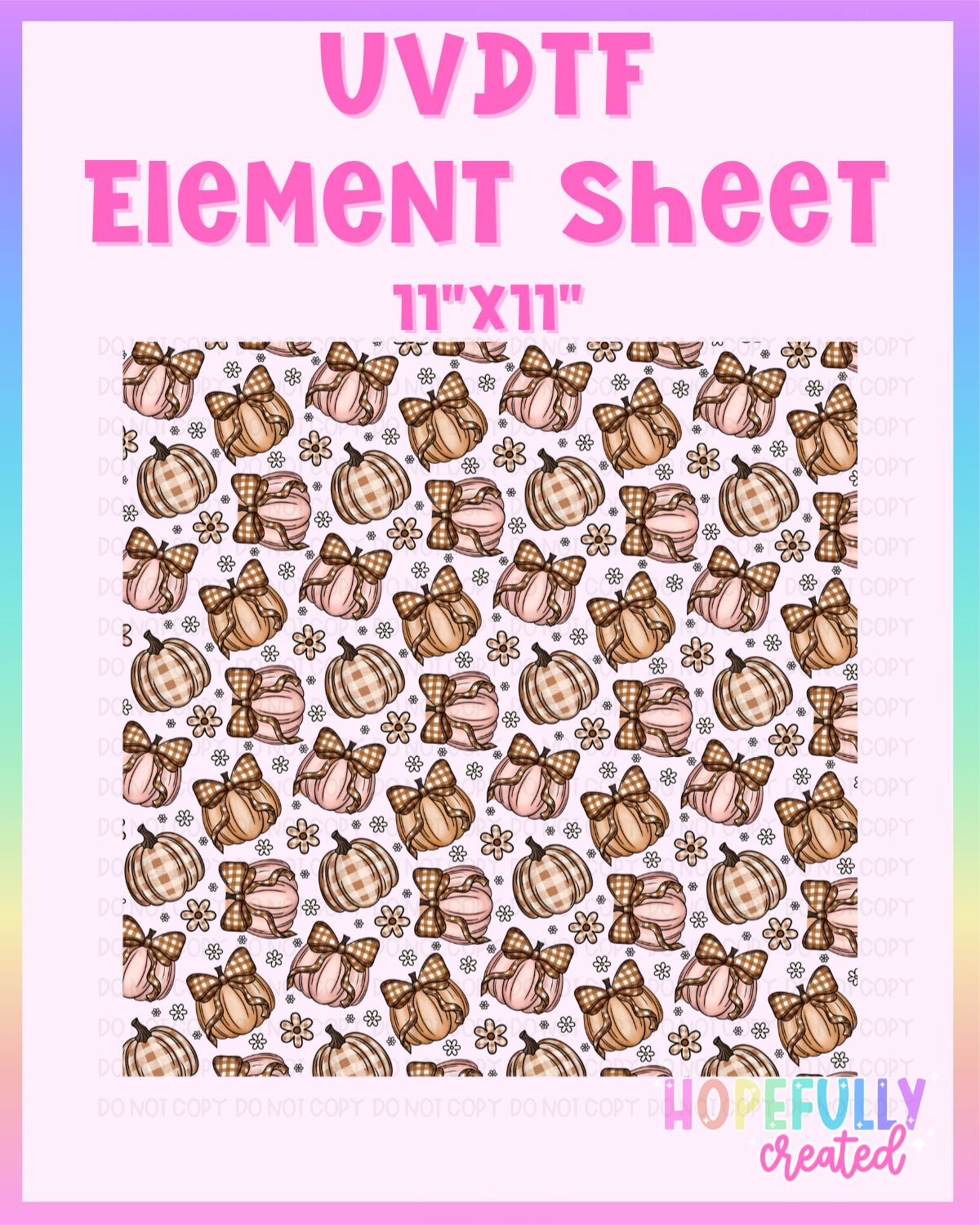 Pumpkins UVDTF Element Sheet