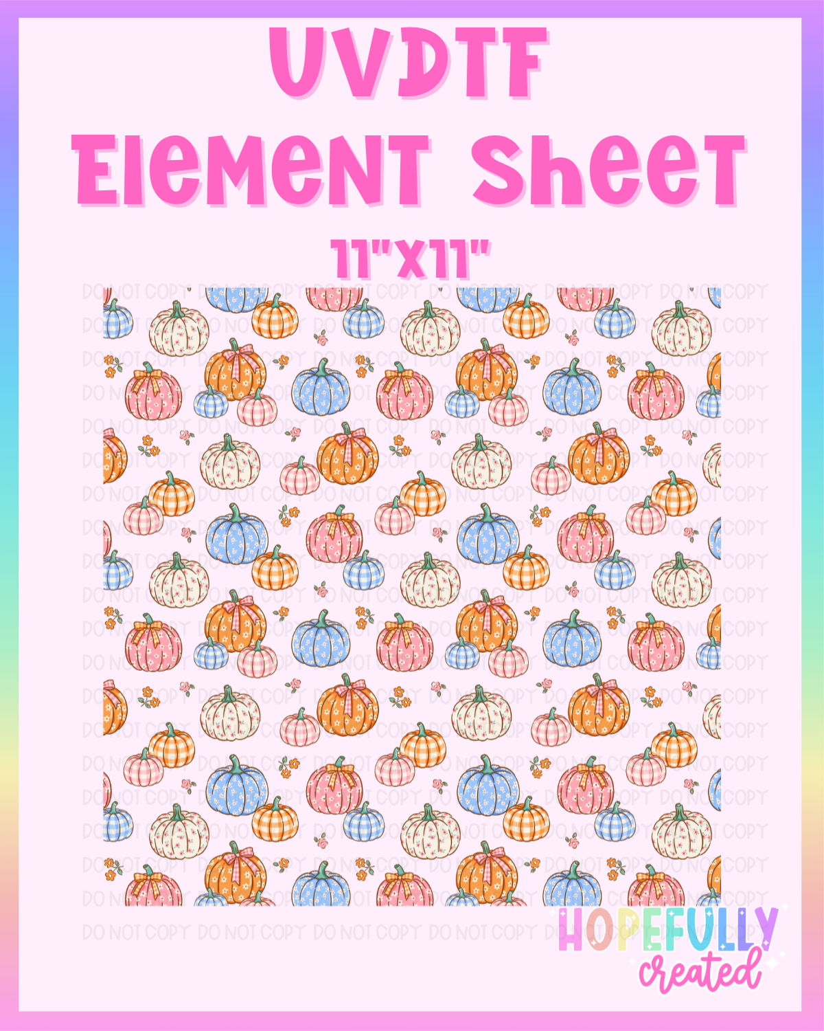 Pumpkins UVDTF Element Sheet