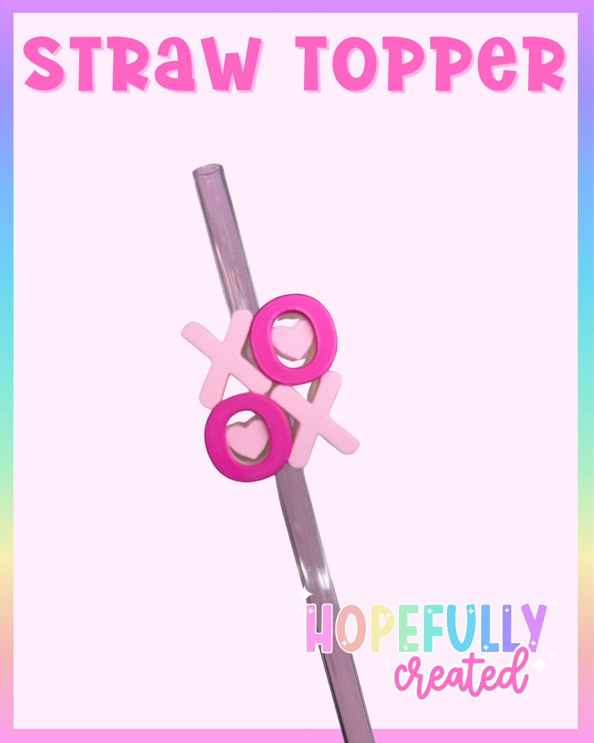 XOXO Straw Topper