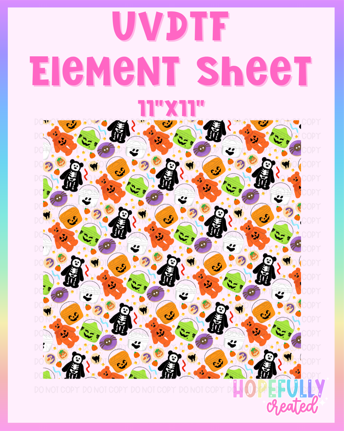 Nostalgic Halloween UVDTF Element Sheet
