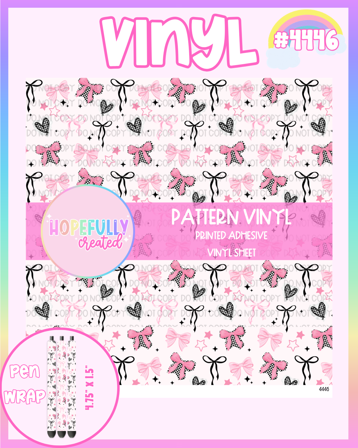 Pink Bows Vinyl Collection - 4446