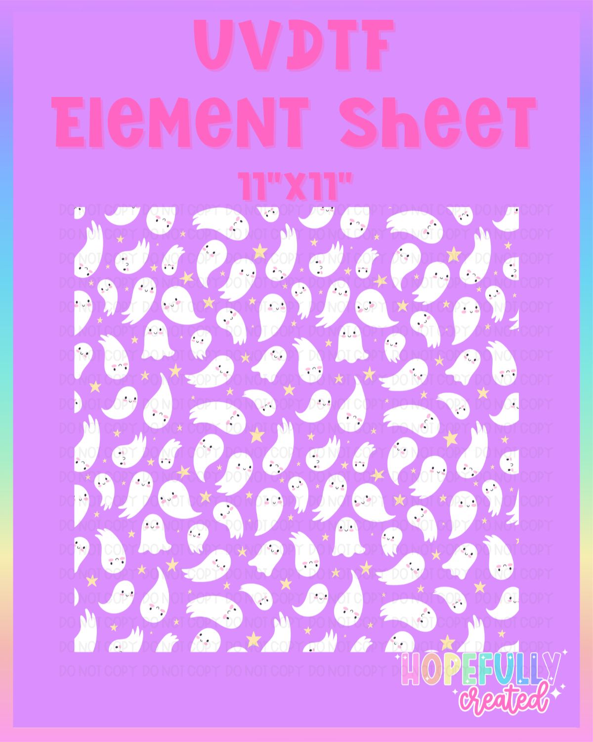 Ghosts Yellow Star UVDTF Element Sheet
