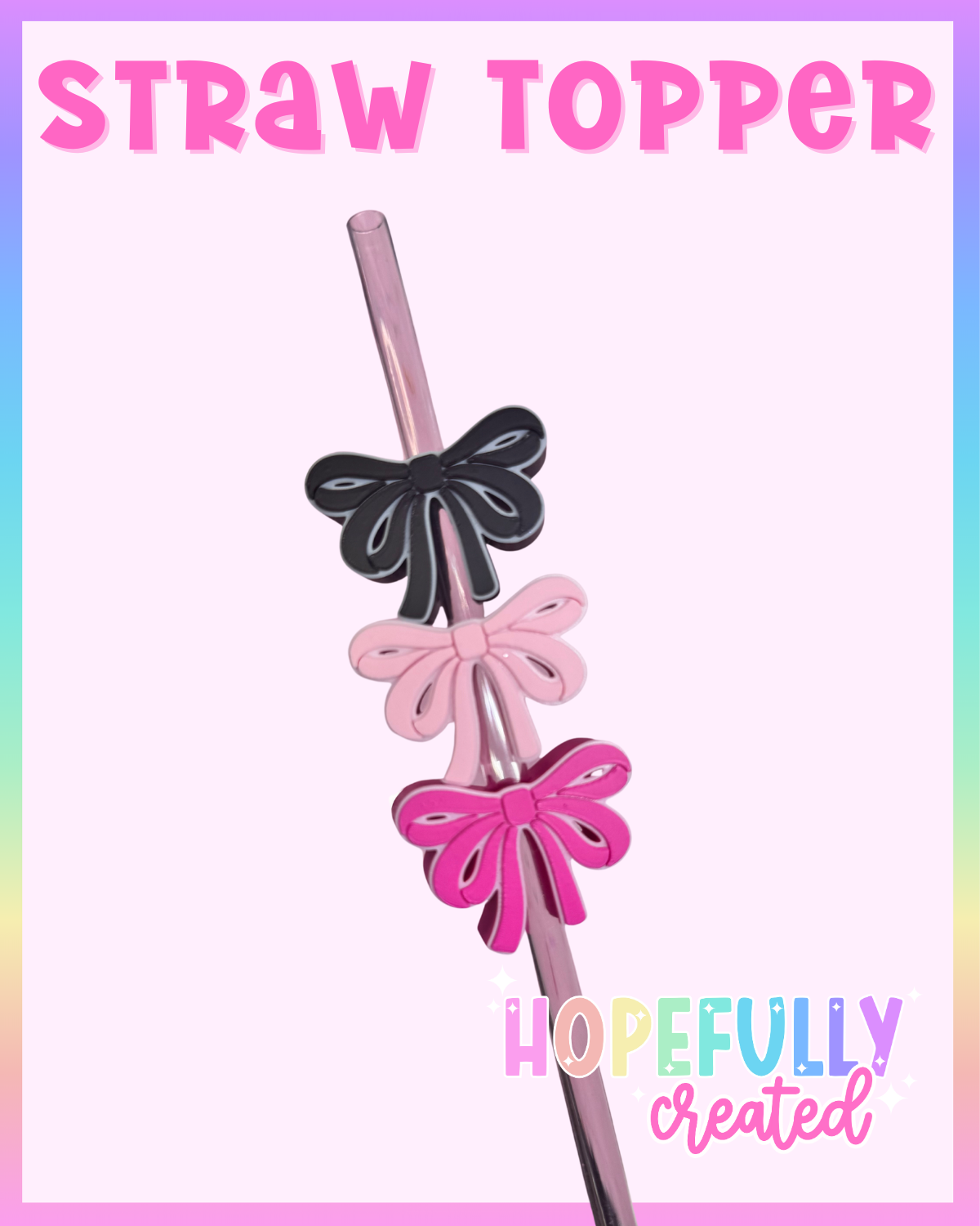 Coquette Bow Straw Topper