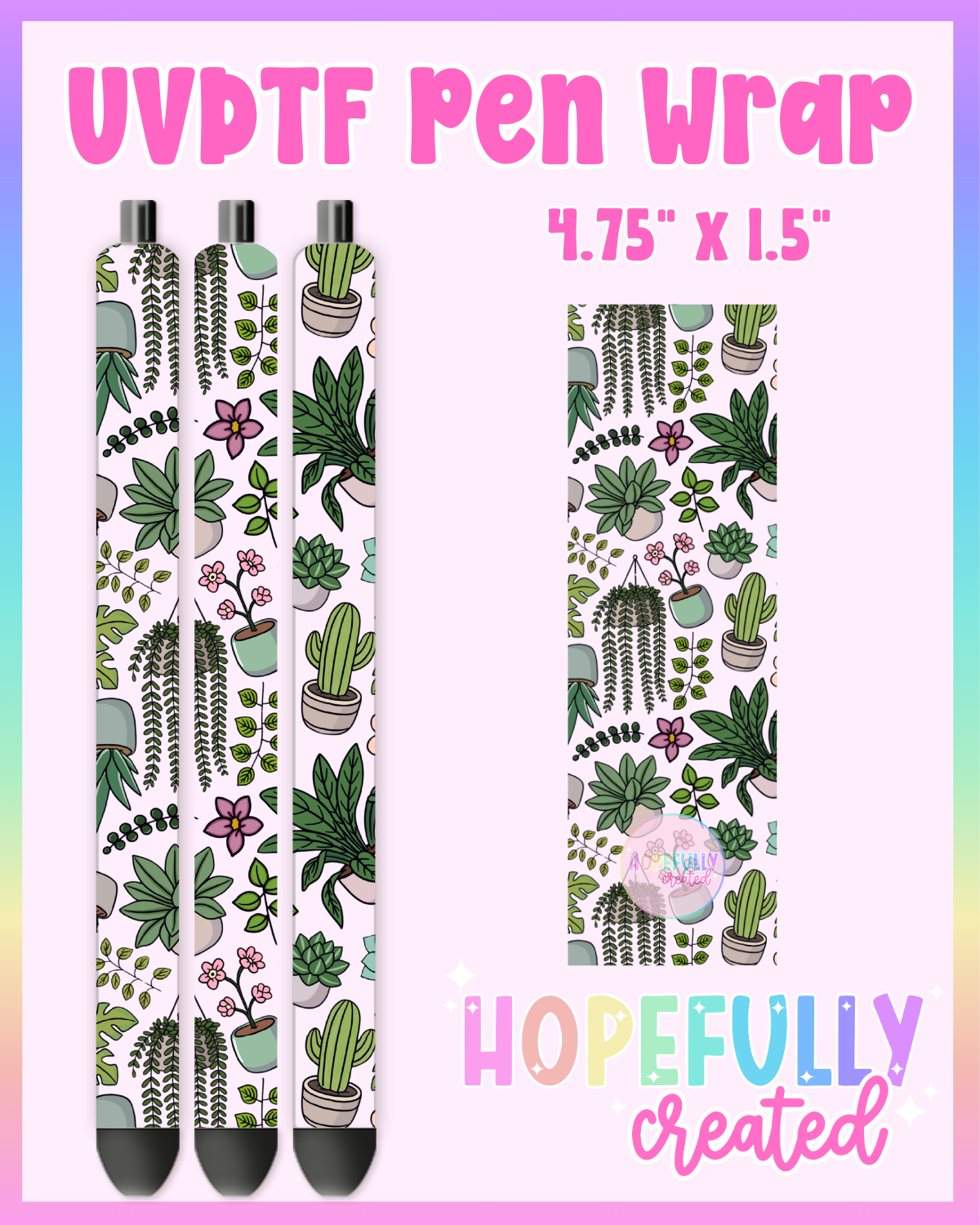 Plants UVDTF Pen Wrap