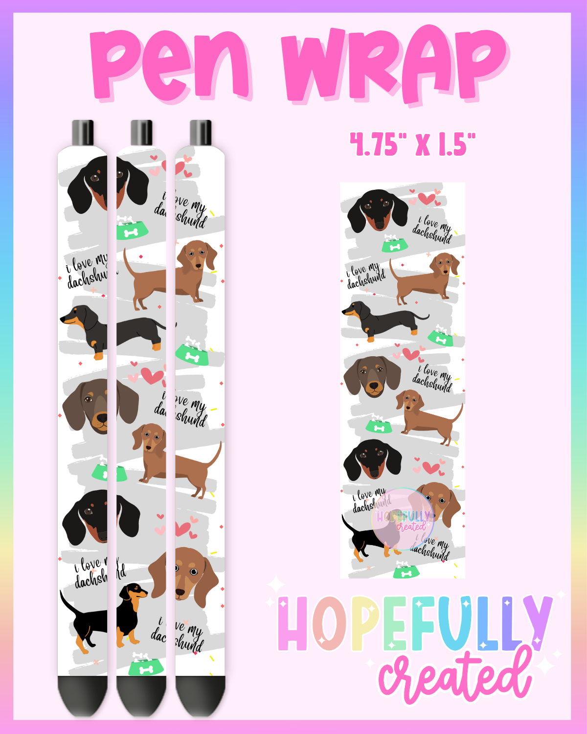 Dachshund Pen Wrap- 4561