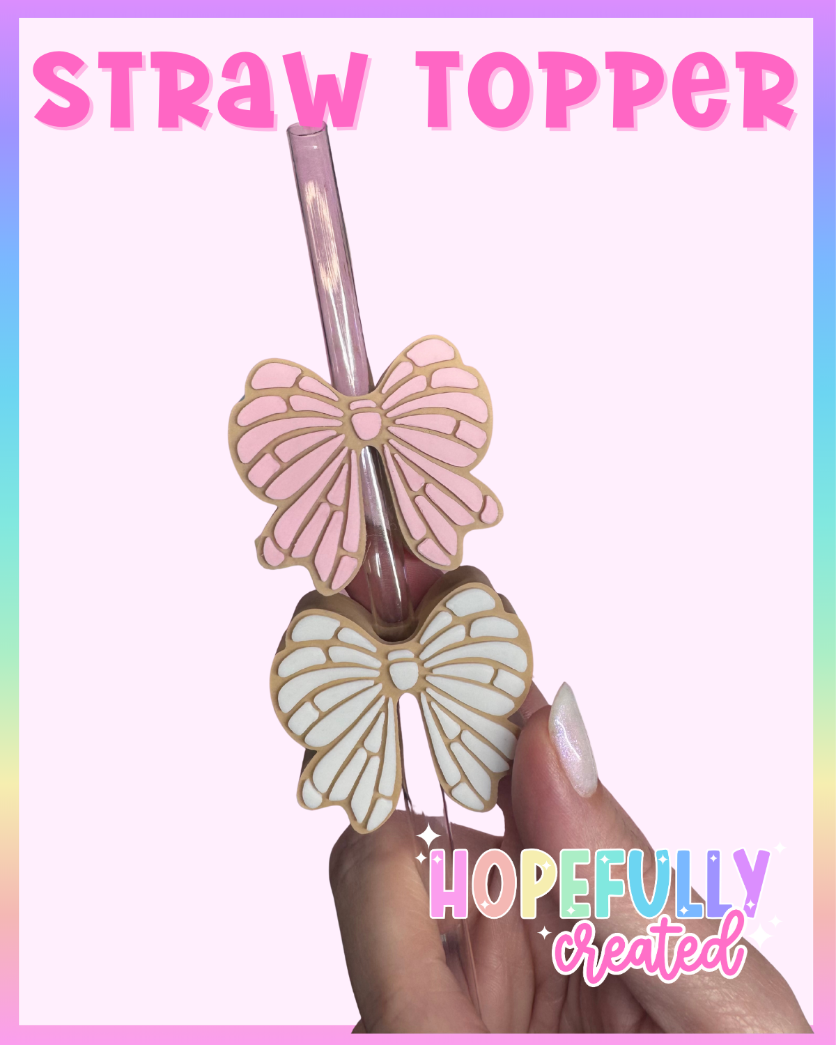 Concha Bow Straw Topper