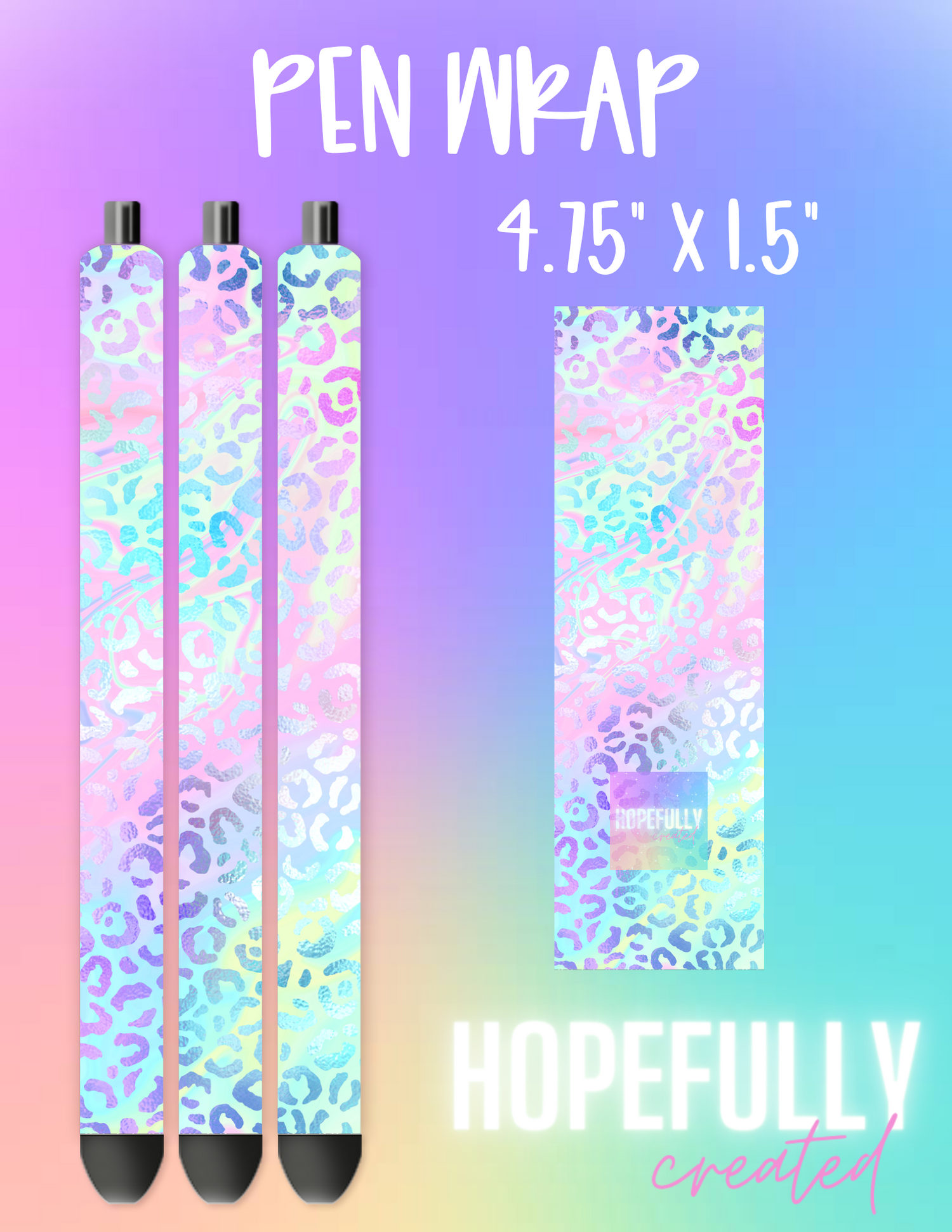 Watercolor Leopard Pen Wrap-427