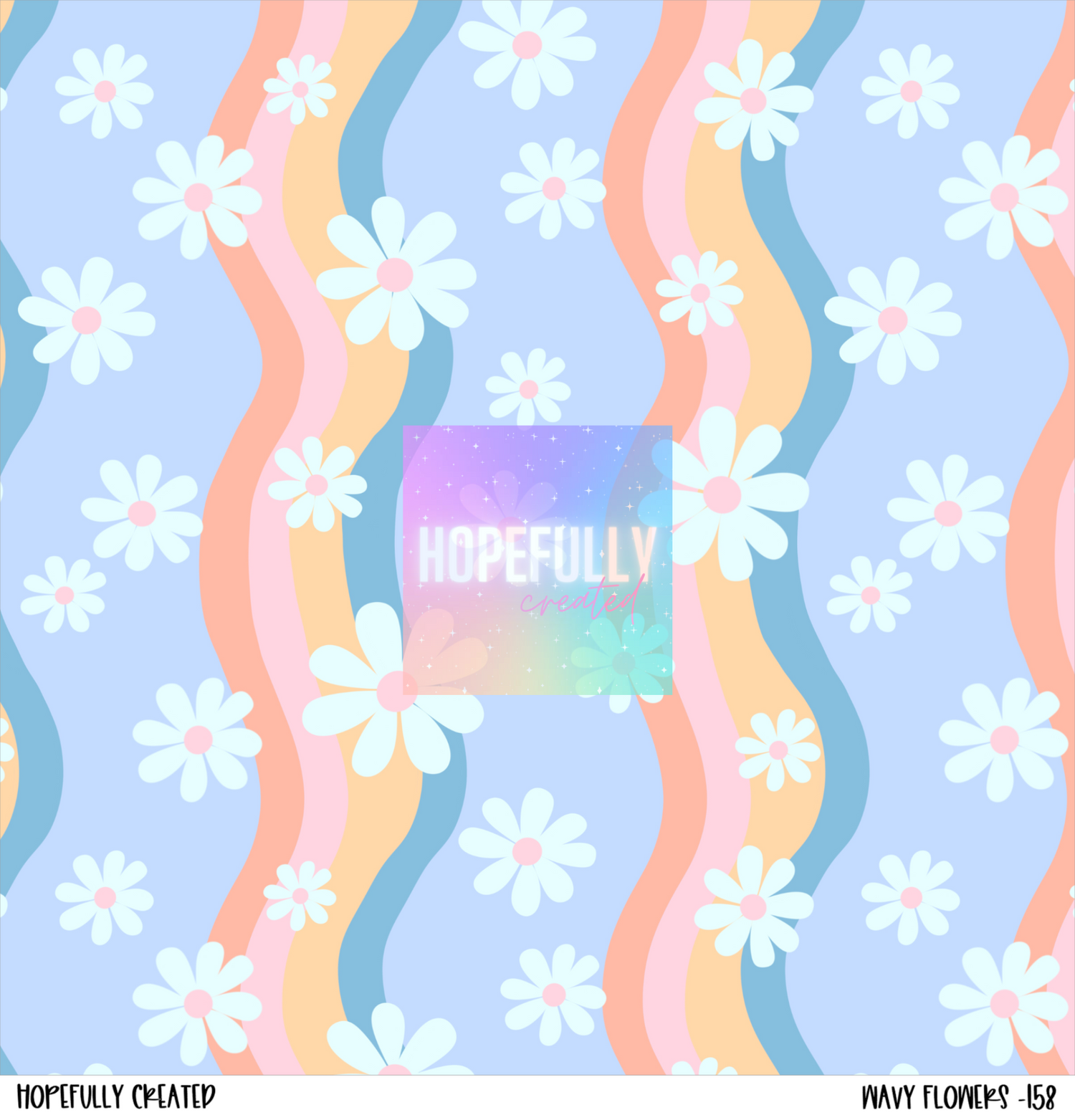Wavy Flowers 12x12 - 158