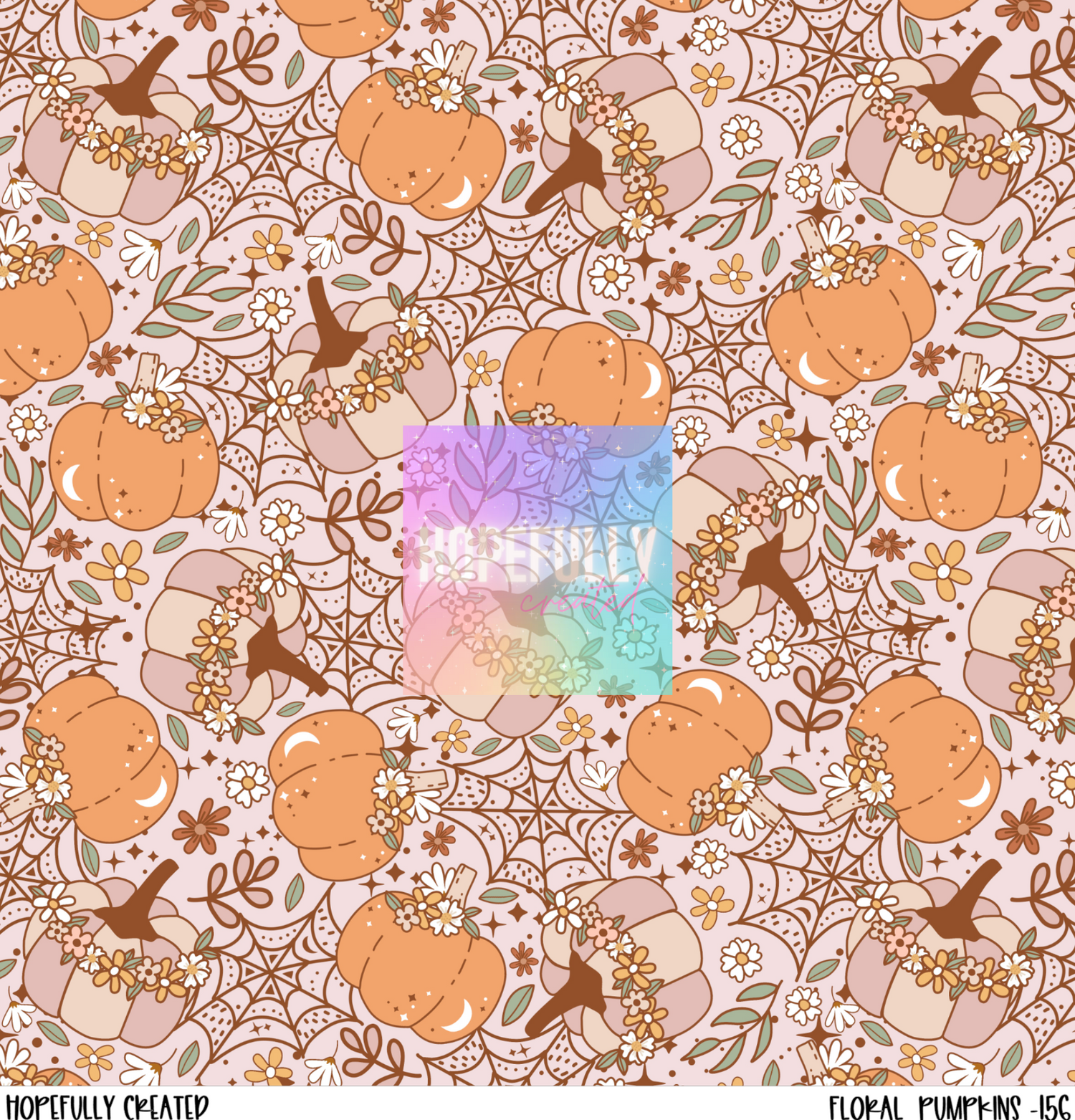 Floral Pumpkins Vinyl Collection- 156