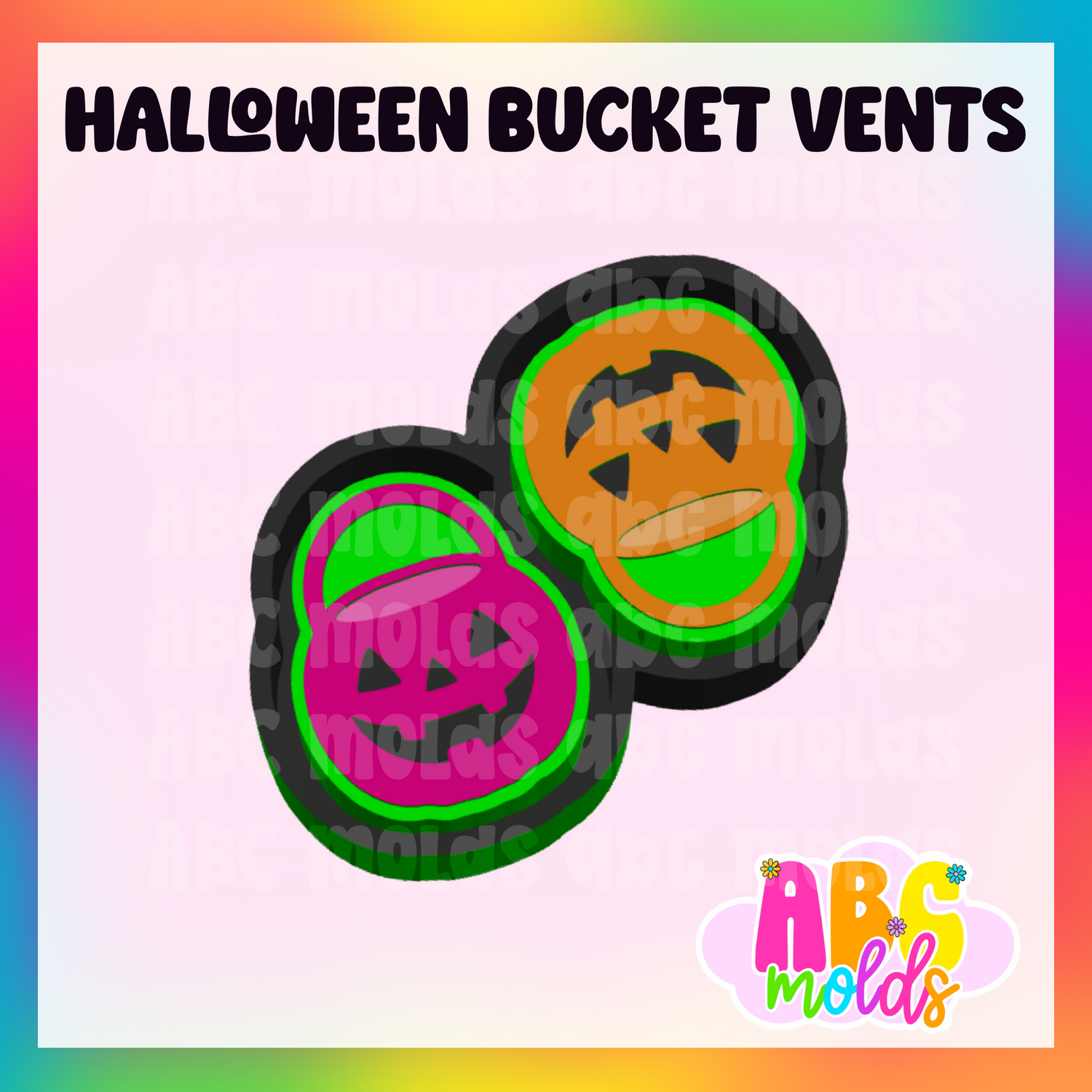 Halloween Buckets - Silicone Mold - Vent size