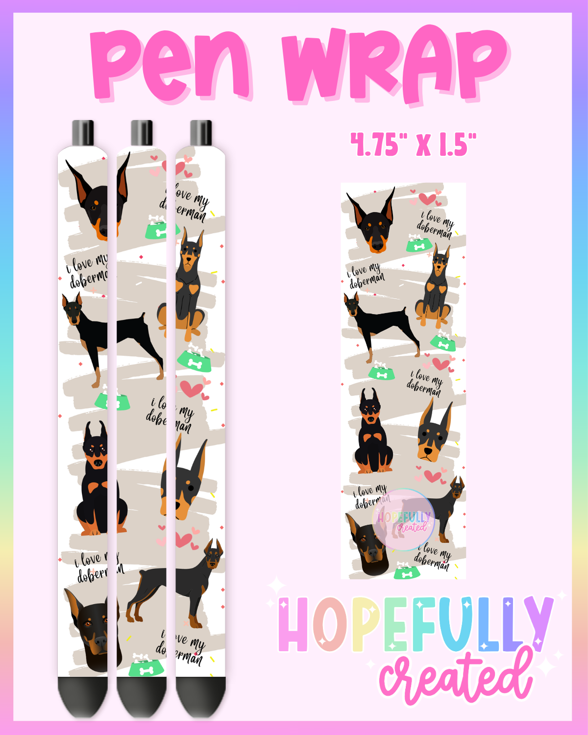 Doberman Pen Wrap- 4562