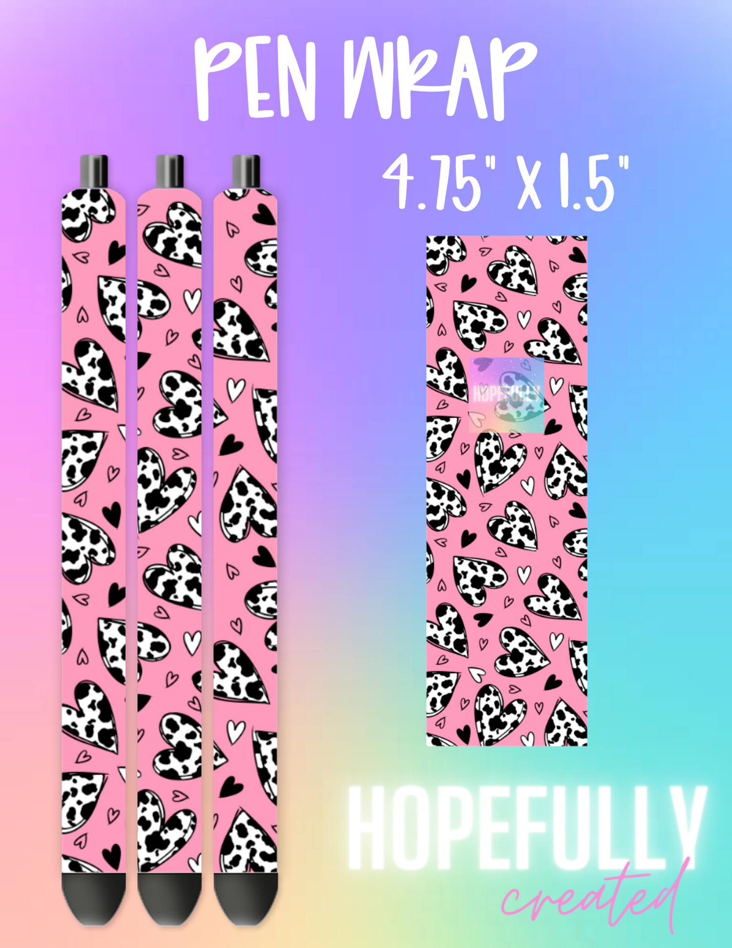 Cow Hearts Pen Wrap-928