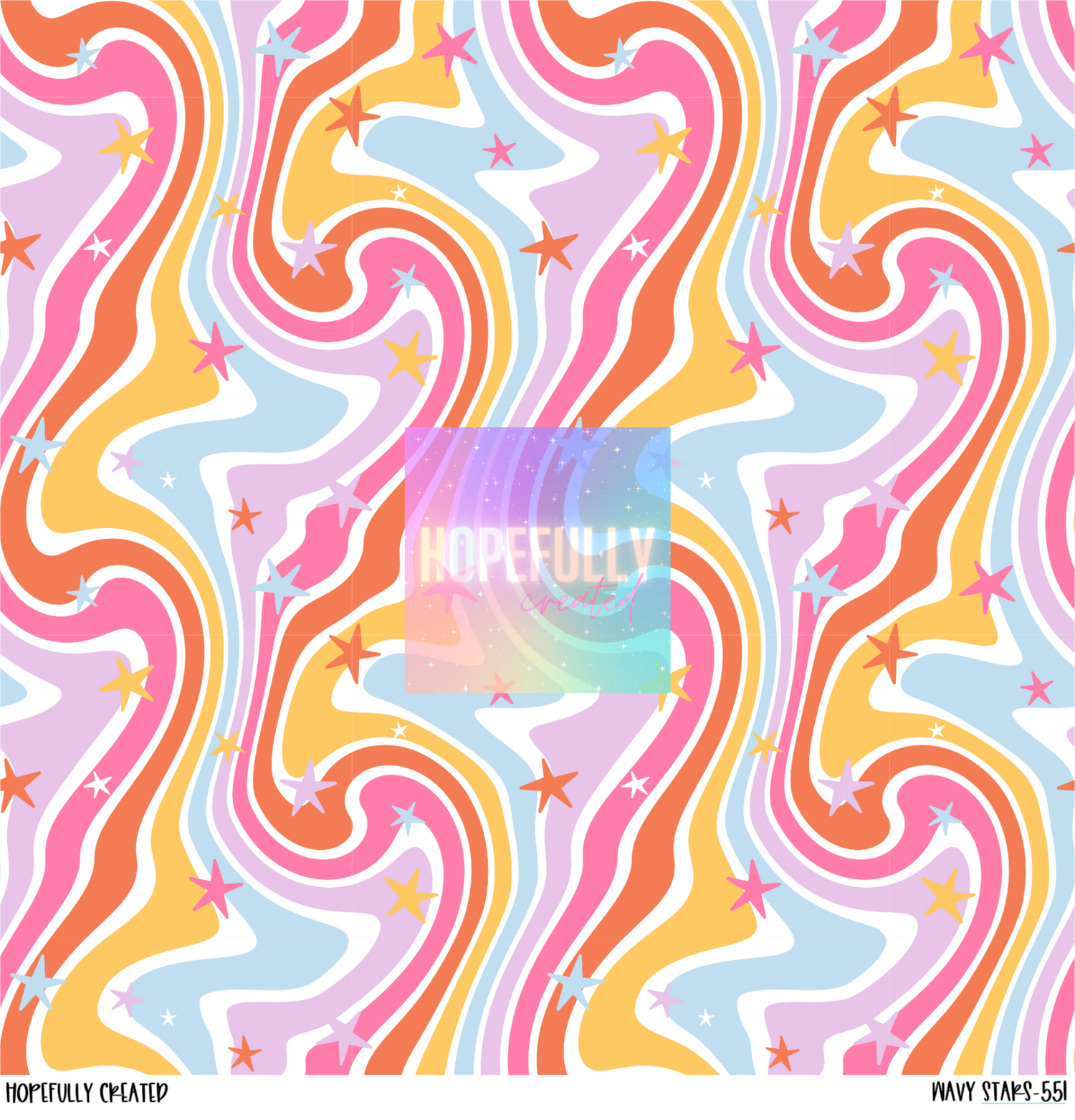 Wavy Stars 12x12 - 551