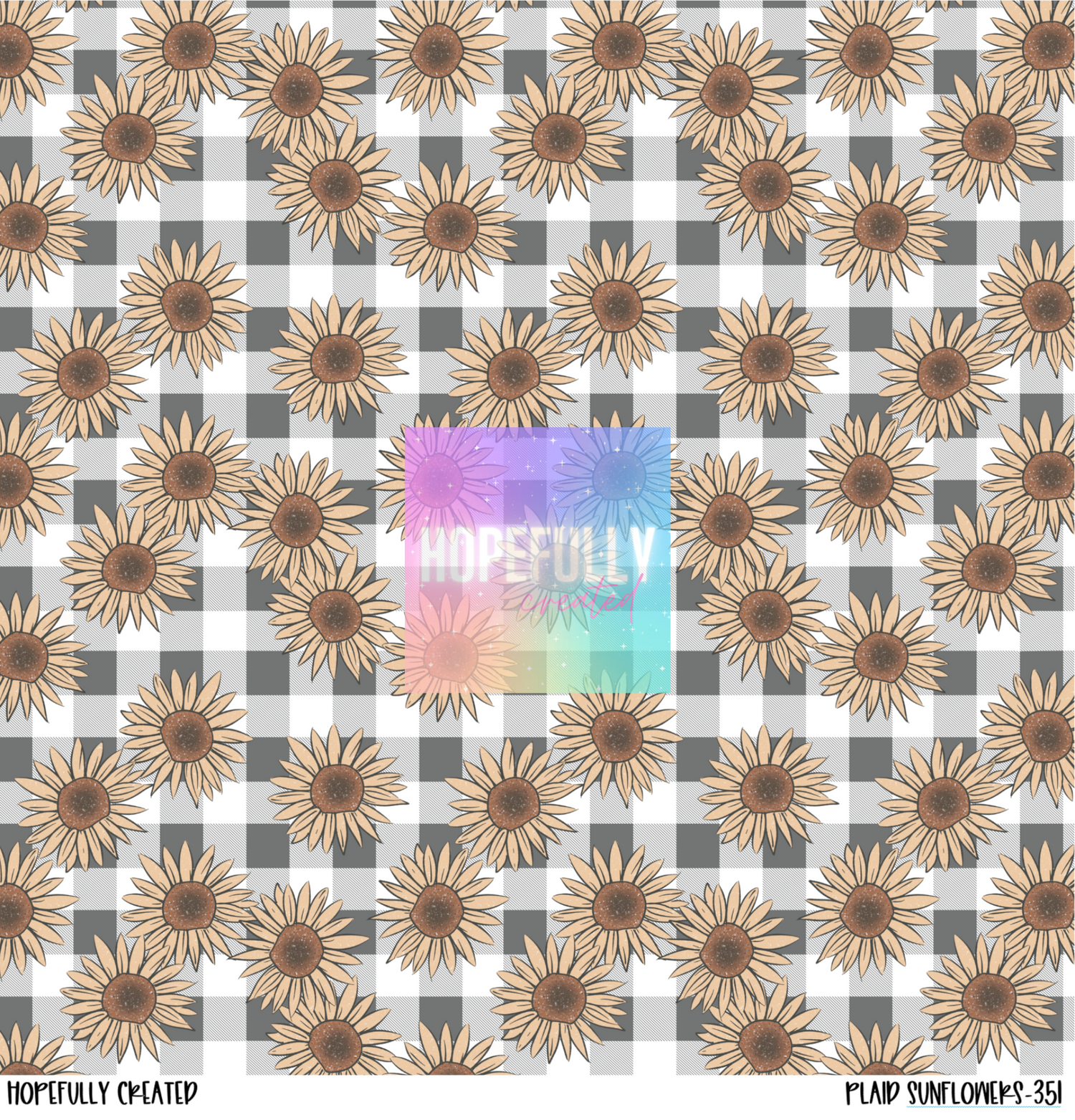 Plaid Sunflowers Vinyl Collection- 351