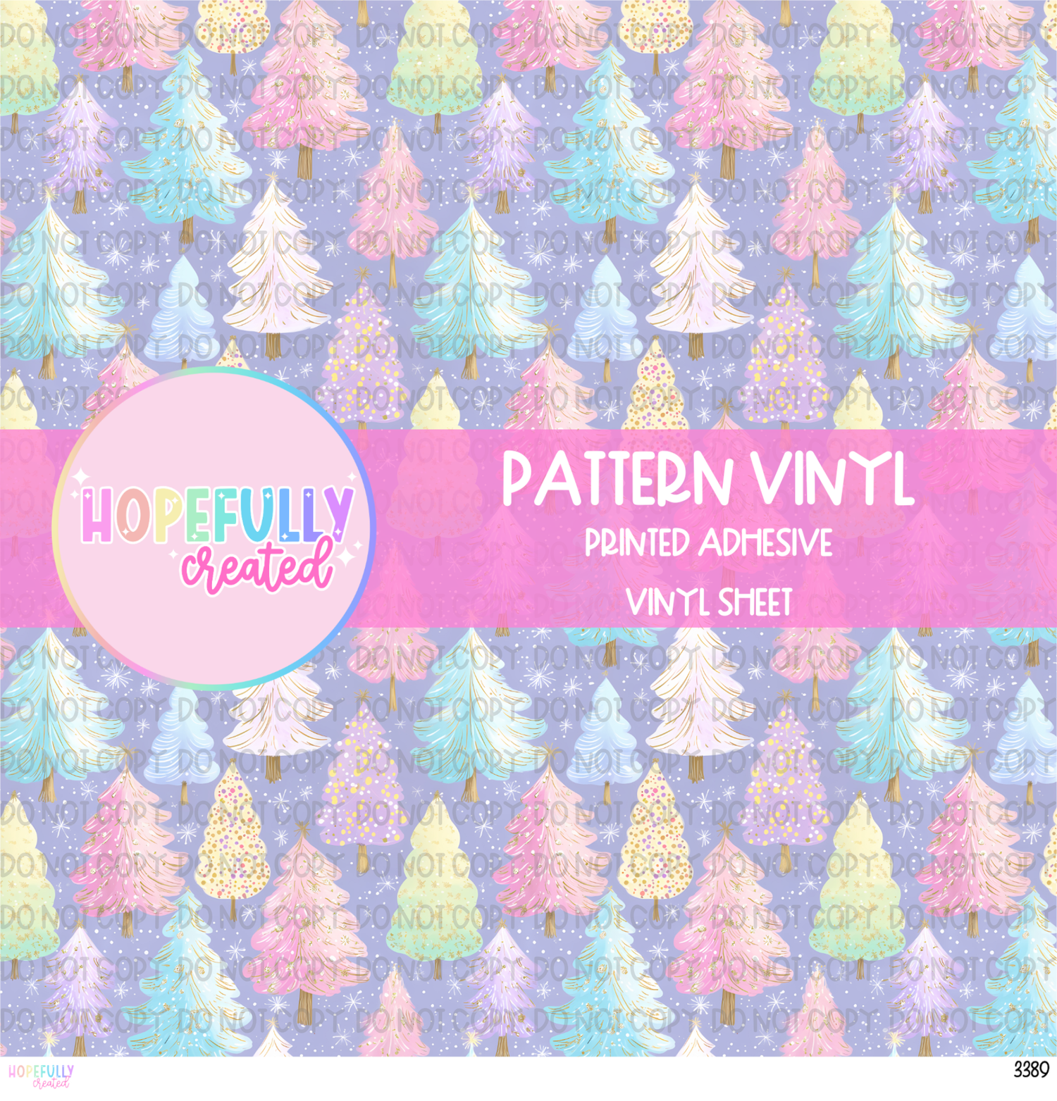 Christmas Tree Pastels Vinyl Collection - 3389