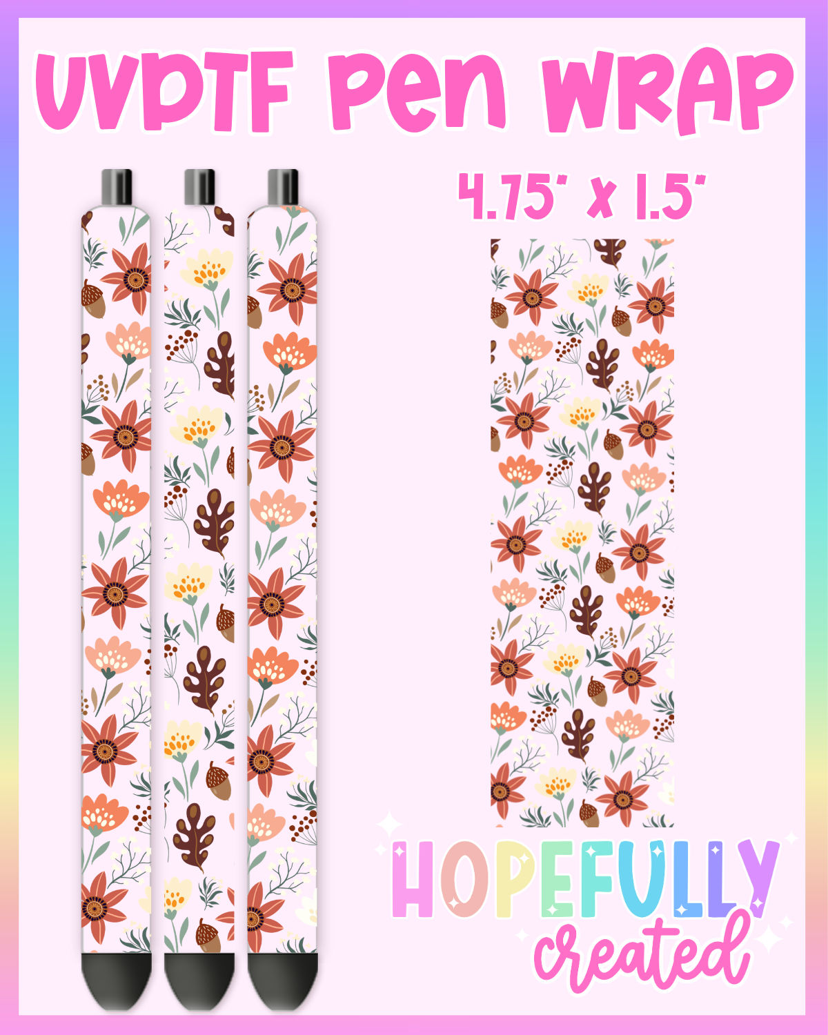 Fall Leaves UVDTF Pen Wrap
