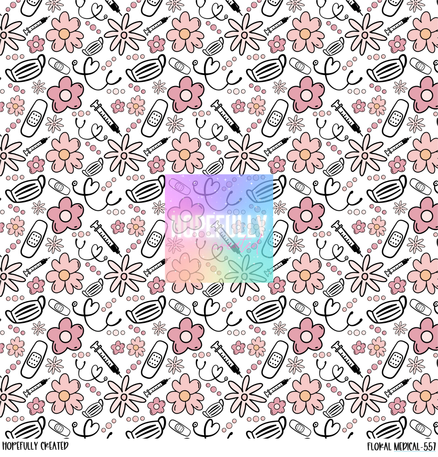 Floral Medical Vinyl Collection - 557