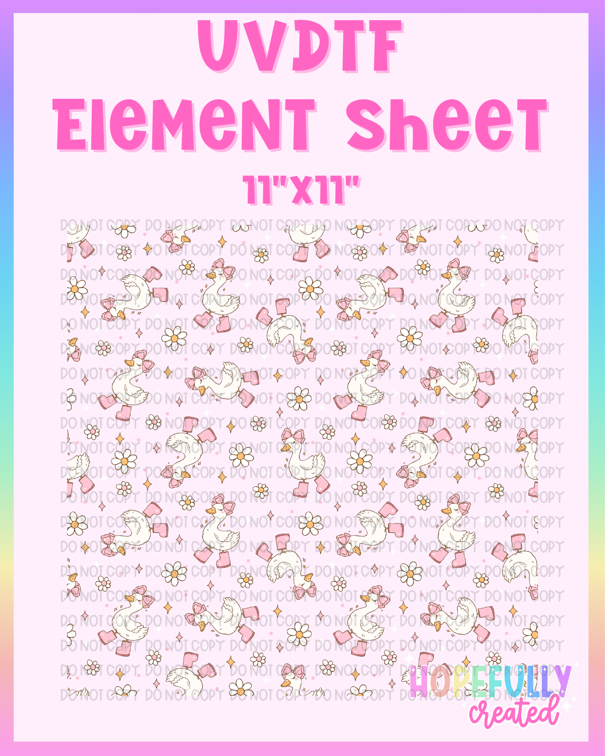 Goose UVDTF Element Sheet
