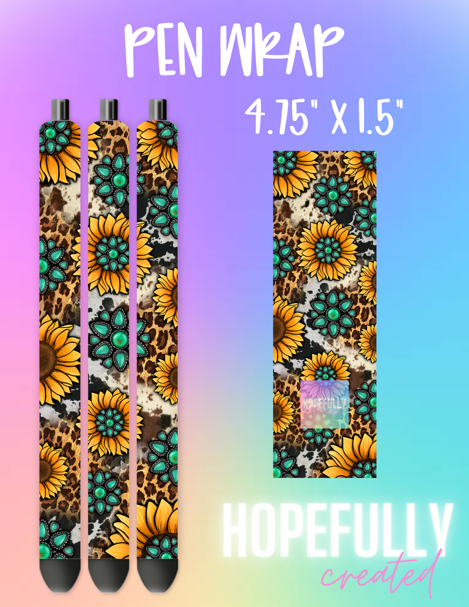 Sunflower Leopard Pen Wrap-407