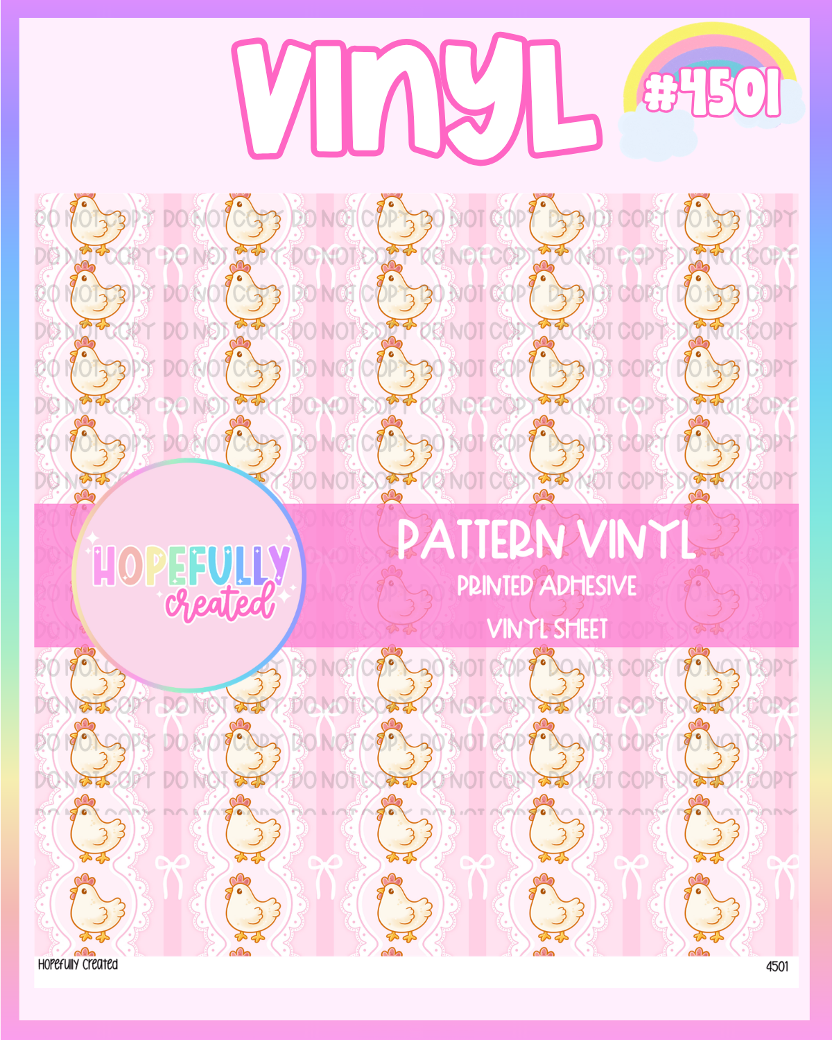 Lace Chickens Vinyl Collection - 4501