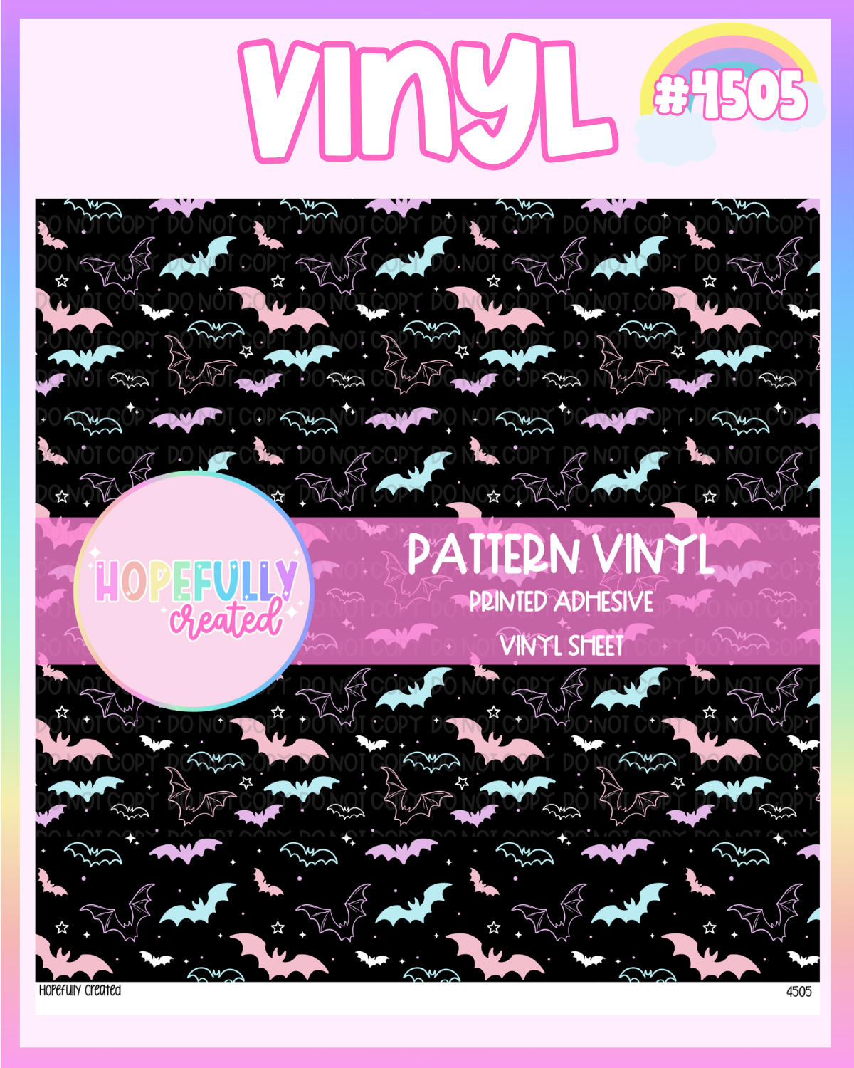 Bats Pastel Vinyl Collection - 4505