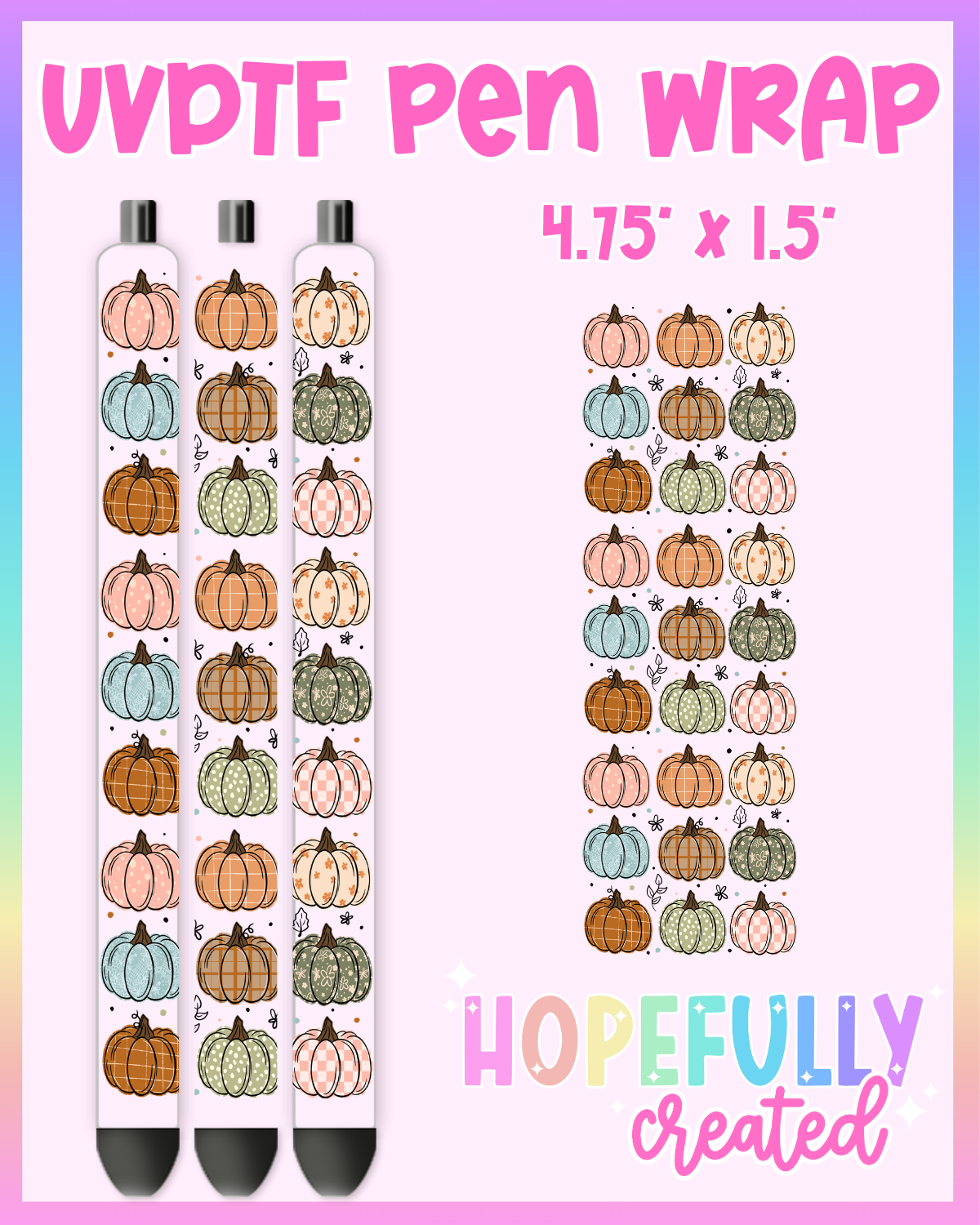 Pattern Pumpkins UVDTF Pen Wrap
