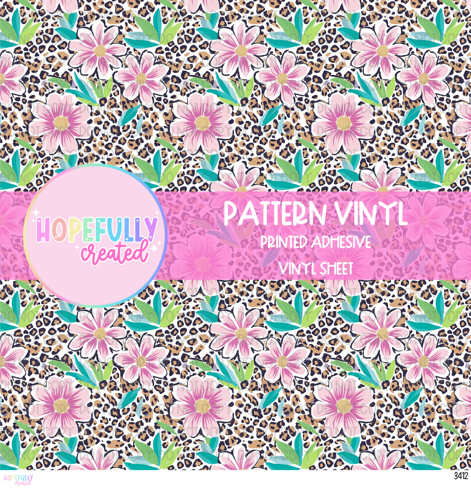 Floral Leopard Vinyl Collection - 3412