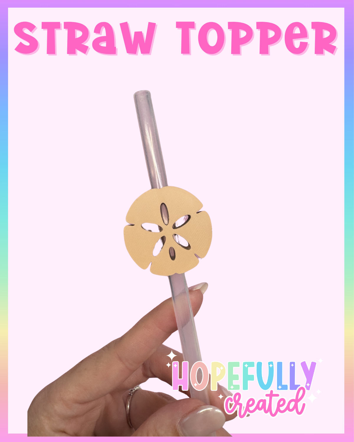 Sand dollar Straw Topper