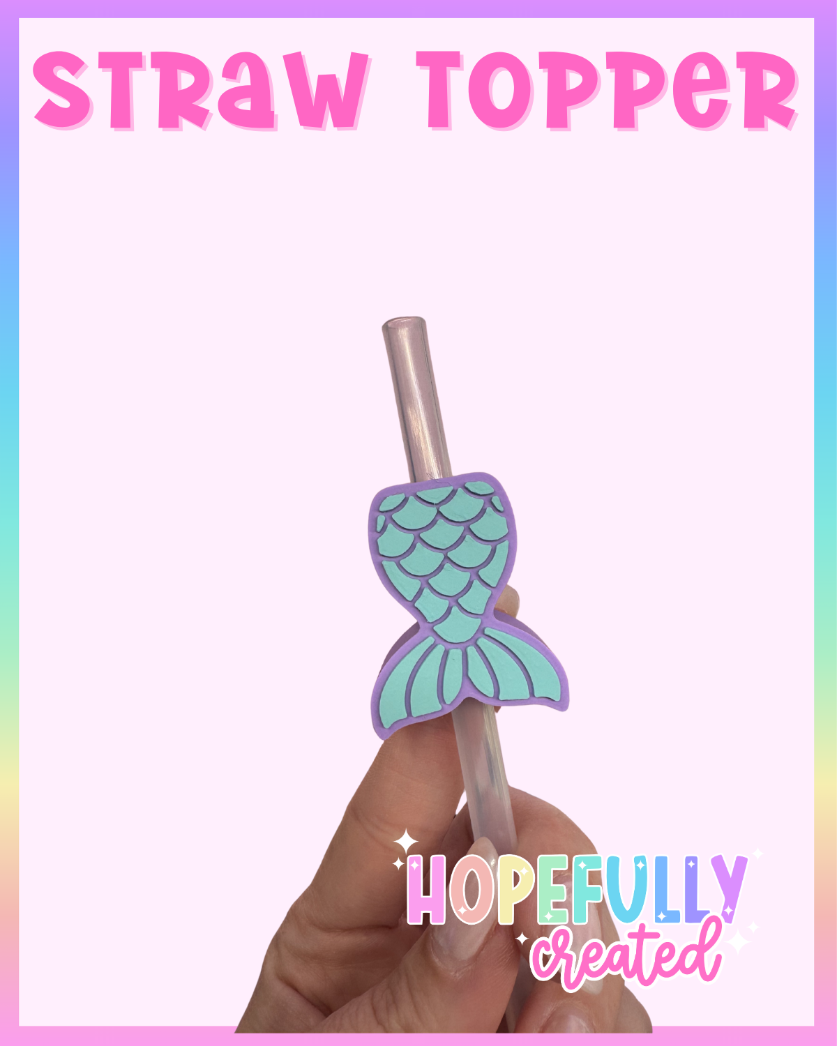 Mermaid Tail Straw Topper