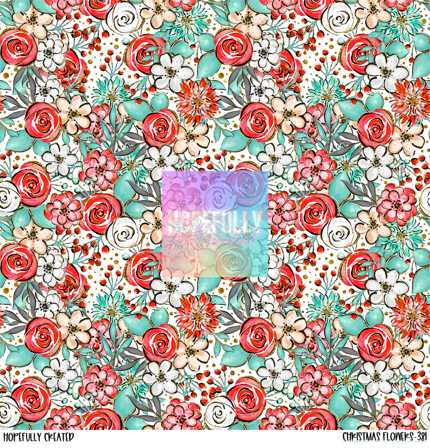 Christmas Flowers Vinyl Collection - 381