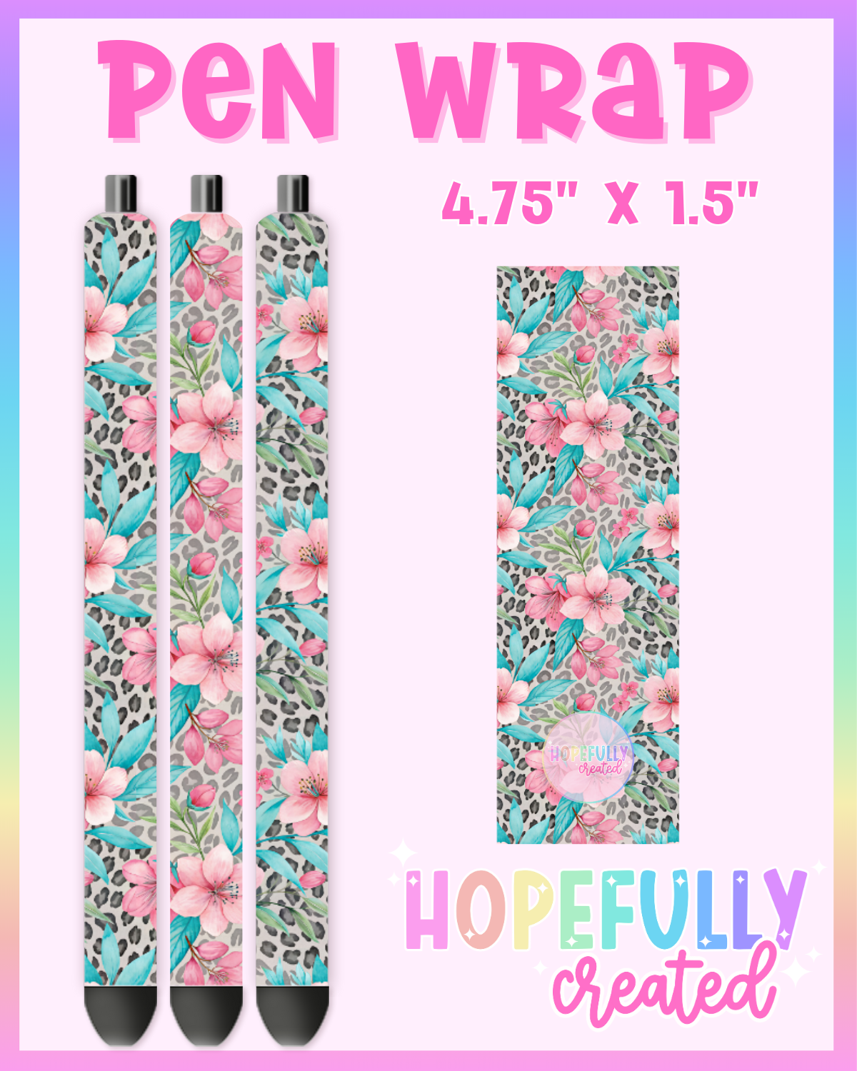 Floral Leopard Vinyl Collection - 3413