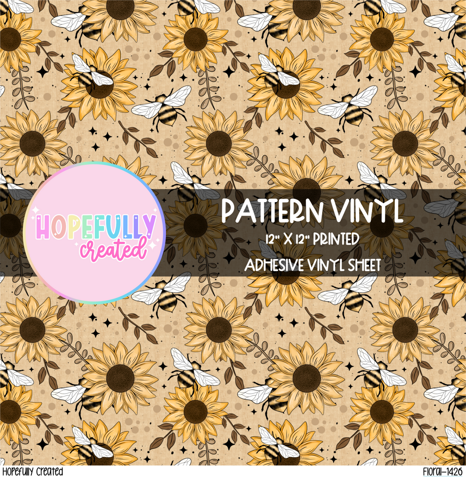 Floral Bees Vinyl Collection- 1426