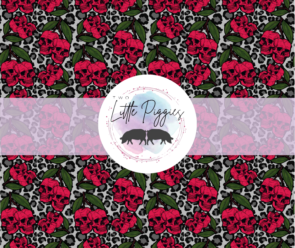 Printed Vinyl - Cherry Skulls